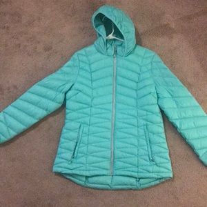 Mint green light winter jacket